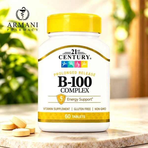 21ST B-100 COMPLEX TAB 60'S 1 21st Century B-100 Complex Tablets – 60 Tablets