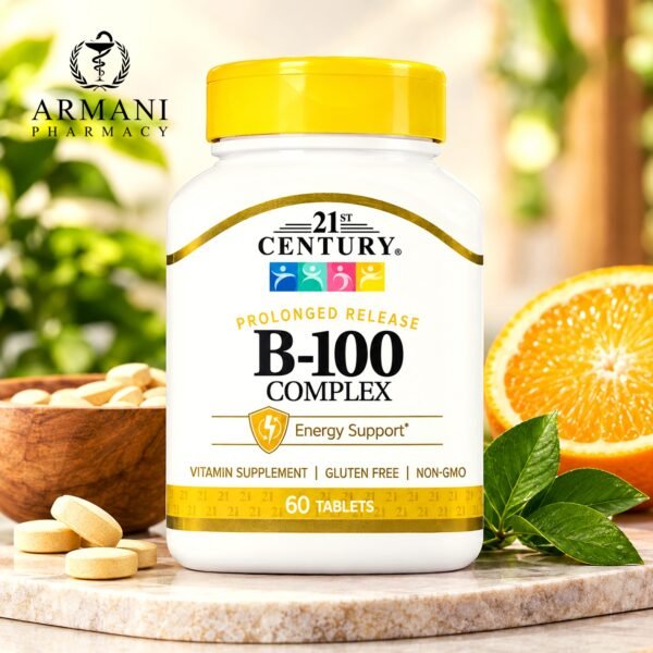 21ST B-100 COMPLEX TAB 60'S 2 21st Century B-100 Complex Tablets – 60 Tablets