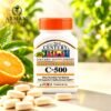 21ST C 500 TIME RELEASE TAB 110'S 21st Century Vitamin C 500 mg Time Release Tablets – 110 Tablets