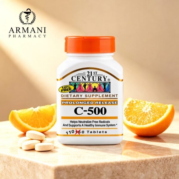 21ST C 500 TIME RELEASE TAB 110'S 2 21st Century Vitamin C 500 mg Time Release Tablets – 110 Tablets