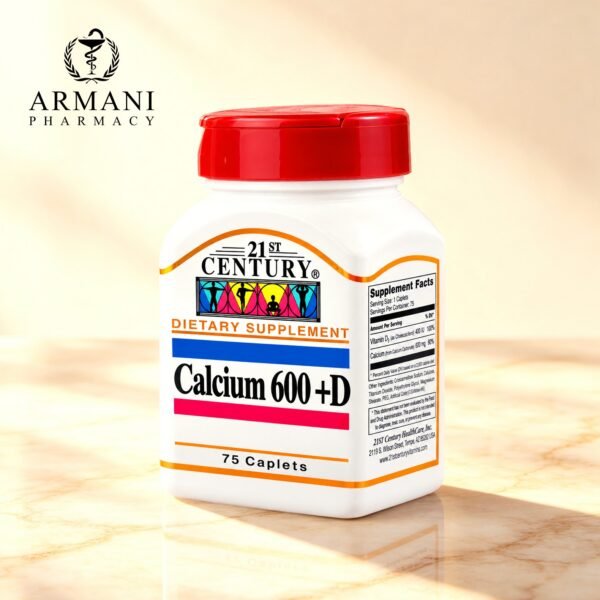 21st CAL 600 + D 75's 1 21st Century Calcium 600 mg + Vitamin D – 75 Tablets