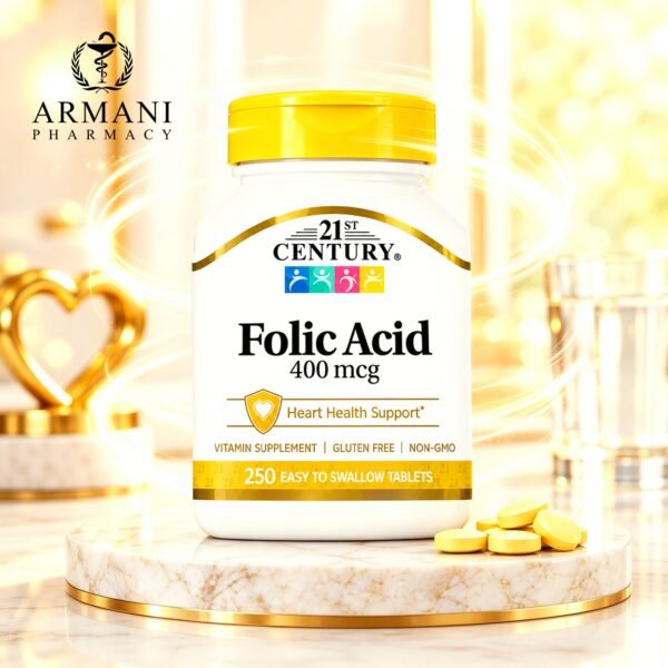 21st FOLIC ACID 400MG 250'S 2 21st Century Folic Acid 400 mcg – 250 Tablets
