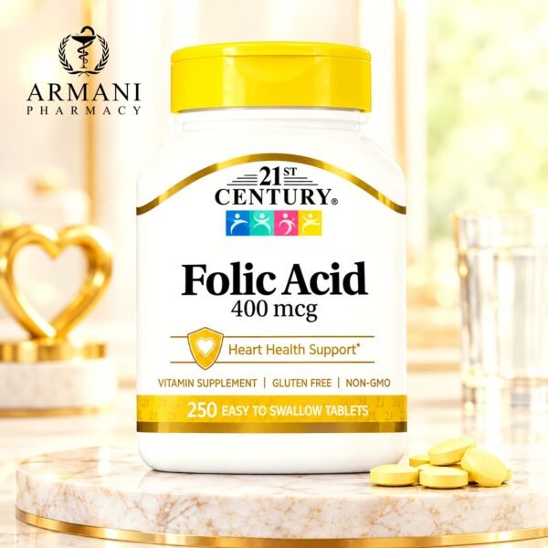 21st FOLIC ACID 400MG 250'S 21st Century Folic Acid 400 mcg – 250 Tablets